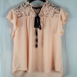 Love University peach blouse